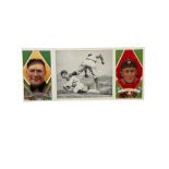 T202 HASSAN TRIPLE FOLDER BASEBALL CARD, TY COBB, JENNINGS, DETROIT.