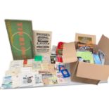 A LARGE MISCELLANY OF SPORTING EPHEMERA & MEMORABILIA, 22kg+, TRADE CARDS, PROGRAMMES,