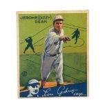 1934 GOUDEY GUM BASEBALL CARD, DIZZY DEAN, #6.