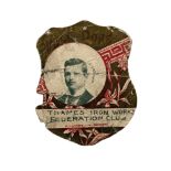 W.N.SHARPE BAINES-STYLE FOOTBALL TRADE CARD, 'WELL DONE THAMES IRON WORKS FEDERATION CLUB', GEORGE
