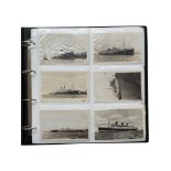 COLLECTION OF POSTCARDS, 250+, B/W, SHIP'S, CUNARD, RMS, WHITE STAR, I.G.M.S, ETC. VERY GOOD.