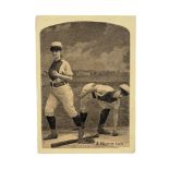 N694 RISIDO BASEBALL TRADE CARD, A HOME RUN, LADIES BASEBALL, RISIDO BACK.