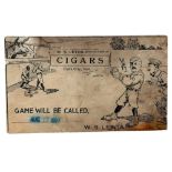 W.S. LEYDA CIGARS BASEBALL POSTCARD, STAMPED 1907, POSTALLY USED.
