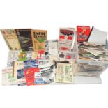 A LARGE MISCELLANY OF SPORTING EPHEMERA & MEMORABILIA, 22kg+, TRADE CARDS, PROGRAMMES,