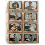 1955 BOWMAN BASEBALL TRADE CARDS, PART SET, CARDS 1-40.