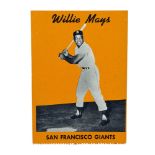 1958 HIRES ROOT BEER TEST SET BASEBALL CARD, WILLIE MAYS, SAN FRANCISCO GIANTS, NO TAB.