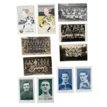COLLECTION OF FOOTBALL POSTCARDS, PRE WAR, 11 POSTCARDS (SOME POSTCARD SIZED SUPPLEMENTS), CELTIC,
