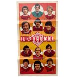 1970s A&BC FOOTBALL POSTER, LIVERPOOL, KEEGAN, HEIGHWAY, TOMMY SMITH. FOLDED