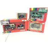 3 X Boxed Britains Land Rovers. A 4X4 #5946. A Lan