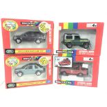4 Boxed Britains Land Rovers. 2 Freelanders #s0948
