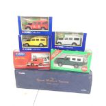 A Collection of Boxed Corgi And Siku Land Rovers A
