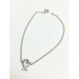 A silver Tiffany & Co bracelet by Paloma Picasso, 1.7g total
