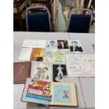 Qty vintage autographs to inc Judy Garland, on the buses cast, spike Milligan, Clive Dunn, and