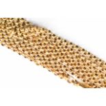 Victorian 9ct gold double strand chain made from a guard chain, 17.5g, 148cm