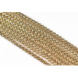 Victorian 9ct gold guard chain made up of pierced star links, 34.3g, 154cm