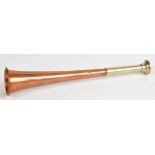 Swaine & Adeney copper and nickel hunting horn marked Swaine & Adeney proprietors of Kohler & Son,