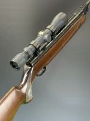 Weihrauch HW80K .22 air rifle with chequered semi-pistol grip, raised cheek piece, adjustable