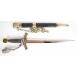Third Reich / Nazi German 1st pattern Luftwaffe dress dagger, the blade approximately 30cm, with