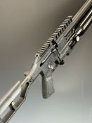 Kral Shadow .177 PCP air rifle with textured pistol grip, folding composite skeleton stock, two