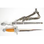 Third Reich / Nazi German 2nd pattern Luftwaffe dress dagger with 24.5cm blade, Rudolf Büchel