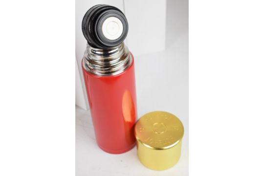 Shoots Lab Flask Eight gun or shooting interest Hotshot Thermos style flasks in the form ...