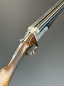 George Gibbs of Bristol & London 12 bore side by side ejector shotgun with rose and scroll engraving