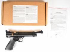 Crosman Model 6-2240 .22 CO2  bolt-action air pistol with textured composite grips and adjustable