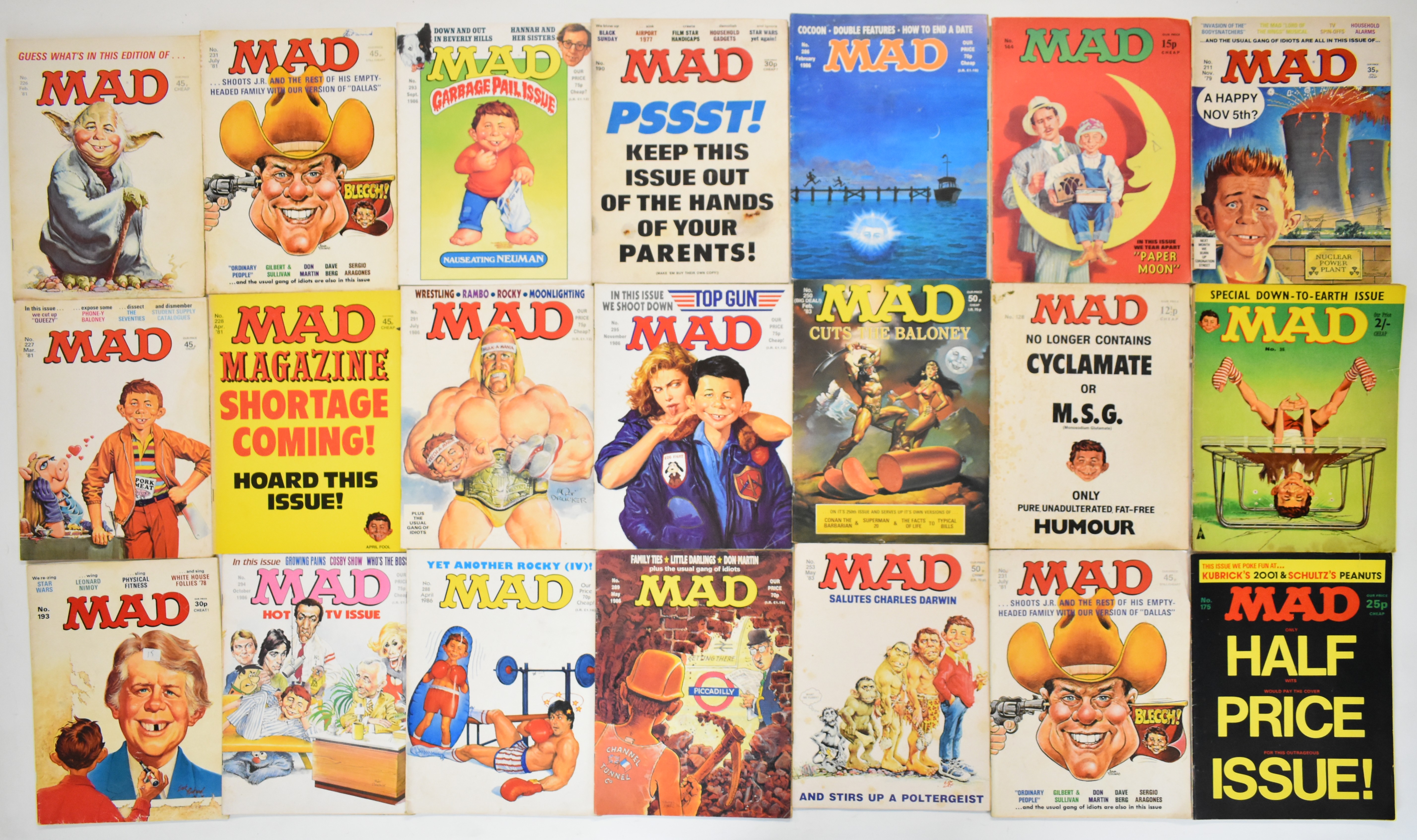 [Political Satire & Humour] MAD comic book magazines a collection of ...