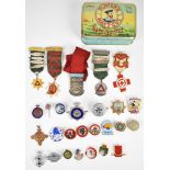 [Emergency Services] Collection of gilt, silver metal and enamel badges & pins from the police, fire