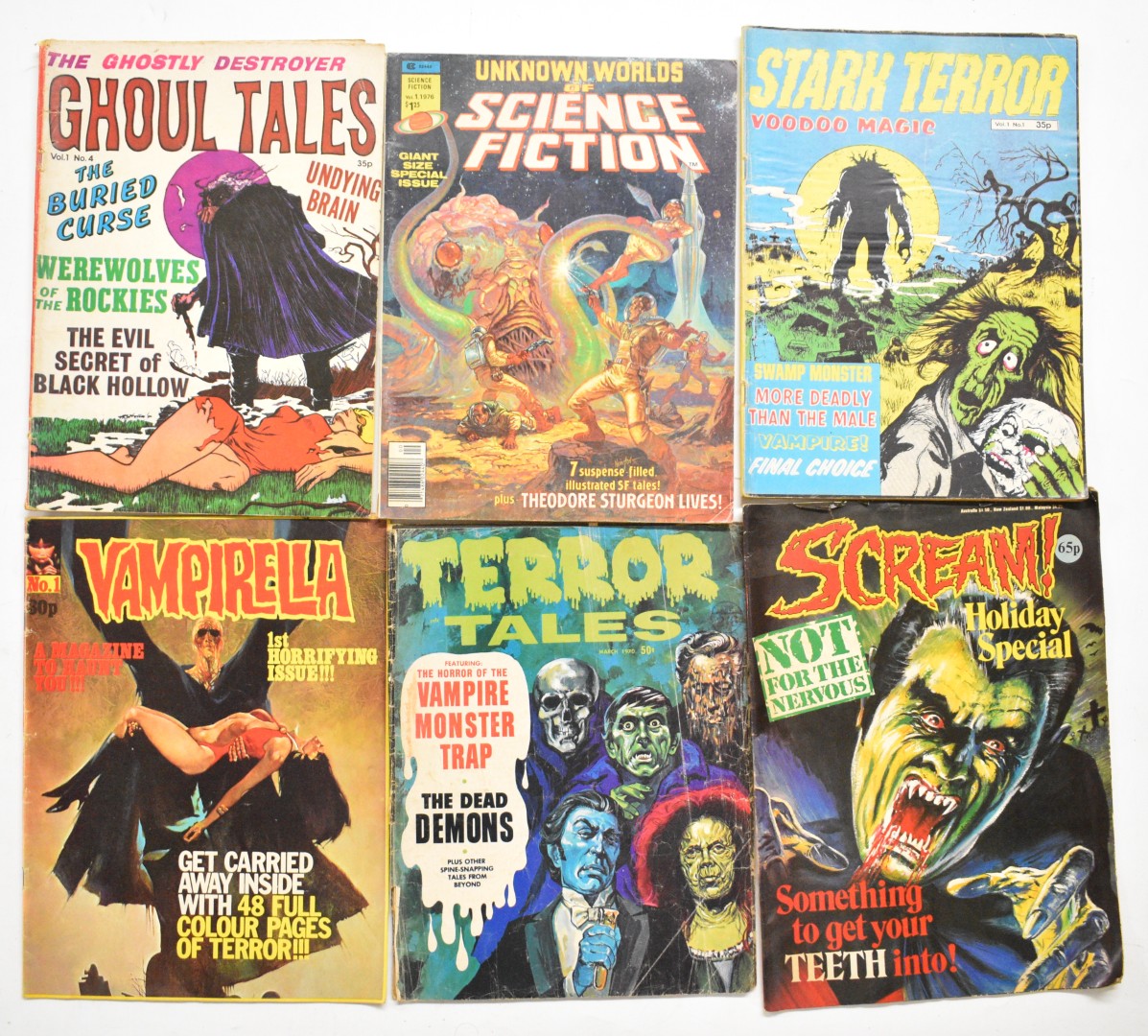 Sixty three horror and sci-fi comics, mostly dating to the 1970's to ...
