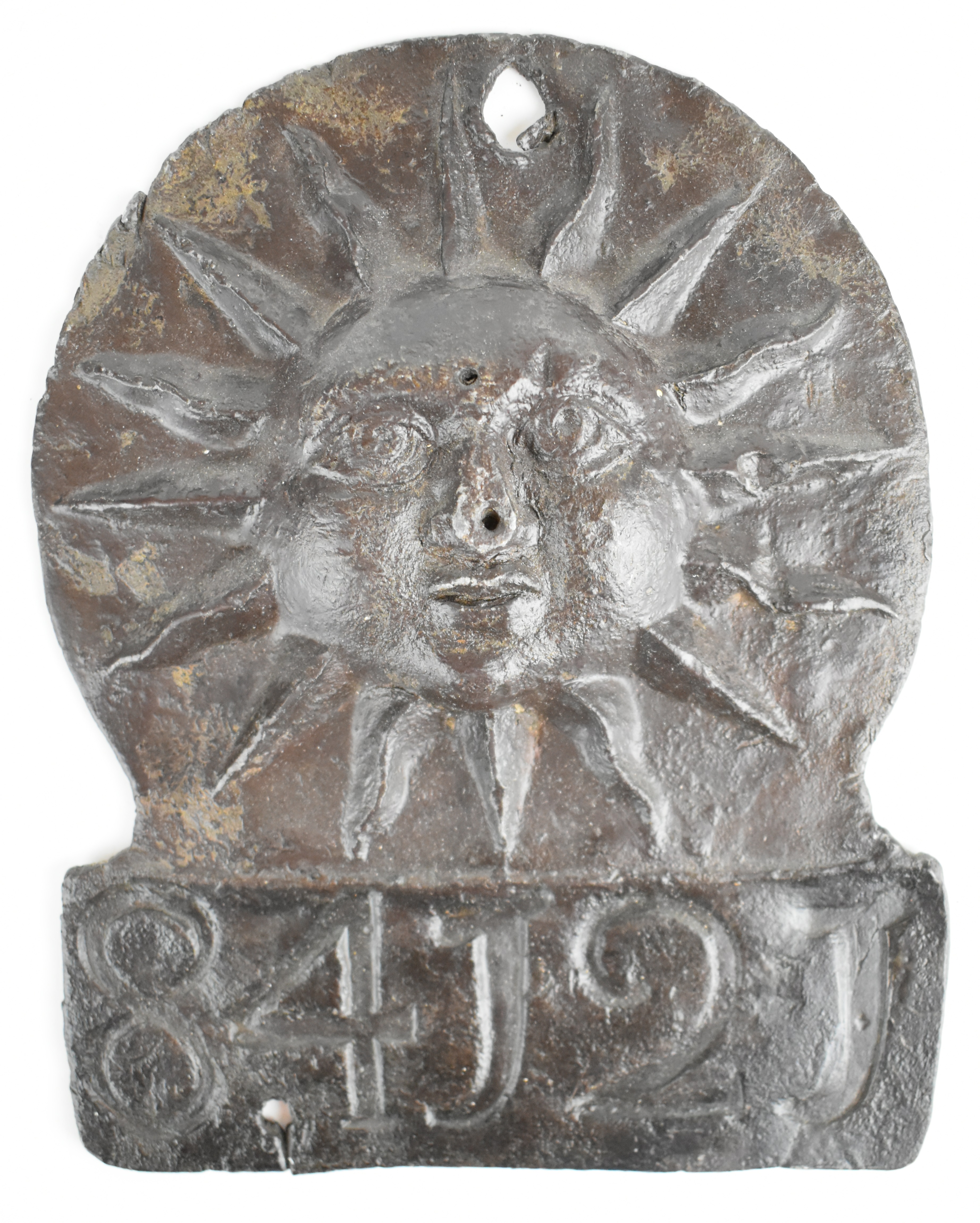 The Sun Fire Office lead firemark, first variant issued circa 1740 (W3A ...