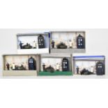 Five Dinky Toys Police Set No. 42, each containing Motorcycle Police Patrol, White Point Duty