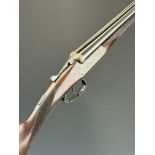 C H Smith & Sons .410 side by side shotgun with named and engraved locks, engraved underside,