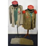 Two French Foreign Legion uniforms comprising a potentially 4th Foreign Regiment / 14th Infantry