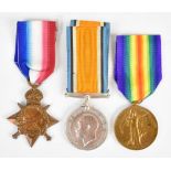 WW1 medal trio comprising 1914-15 Star named to 4483 L/Cpl W. Ryan, Royal Lancashire Regiment (R.