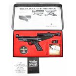 Webley Hurricane .22 target air pistol with shaped and chequered grips, adjustable sights and Webley
