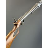 BSA Standard .22 under-lever air rifle with named and chequered semi-pistol grip and adjustable