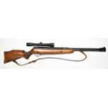 Webley Eclipse .177 under-lever air rifle with chequered semi-pistol grip, raised cheek piece,