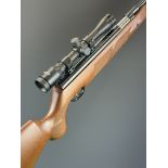 Weihrauch HW97K .22 underlever air rifle with chequered semi-pistol grip and forend, raised cheek