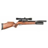 BSA Super Ten .22 PCP air rifle with chequered semi-pistol grip, raised cheek piece, multi-shot