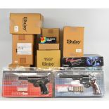 Twenty Daisy guns comprising nine Model 38 air pistols, seven Model 4 .44 Magnum air revolvers and