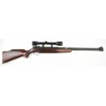 Weihrauch HW77 .22 underlever air rifle with chequered semi-pistol grip, raised cheek piece,