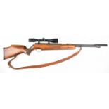 Weihrauch HW97K .22 underlever air rifle with chequered semi-pistol grip, raised cheek piece,