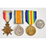 WW1 medal trio comprising 1914-15 Star, British War Medal and Victory Medal named to 14047 Pte G.