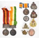 Canadian 210th Battalion 'Frontiersmen' / Forestry Corps and Boer War family medal groups, the first