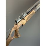 BSA R-12 CLX Pro .22 PCP air rifle with chequered semi-pistol grip and forend, adjustable