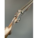 Henry Atkin 12 bore assisted-opening side by side sidelock ejector shotgun with named and border