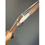 John Macnab Highlander 12 bore over and under ejector shotgun with engraved scenes of birds and