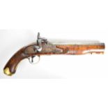 British 1796 pattern Dragoon percussion pistol converted from flintlock by Blake & Co of London,