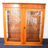 Webley & Scott air pistol and air rifles promotional or shop display cabinet with applied names